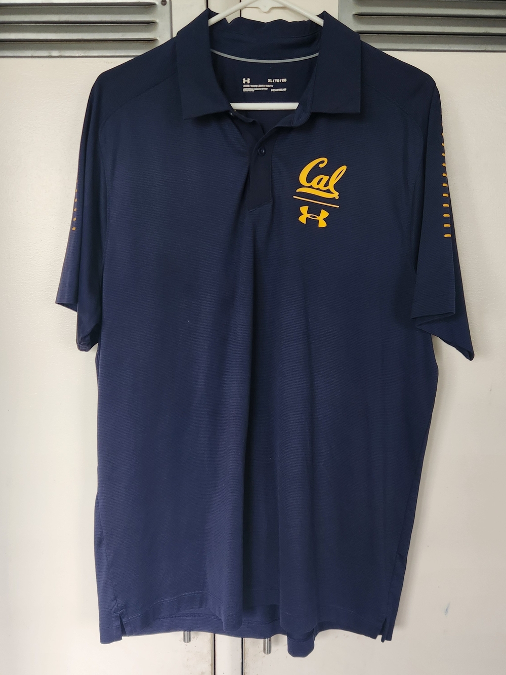 Under Armour Men’s Navy Polo with Gold Cal Logo